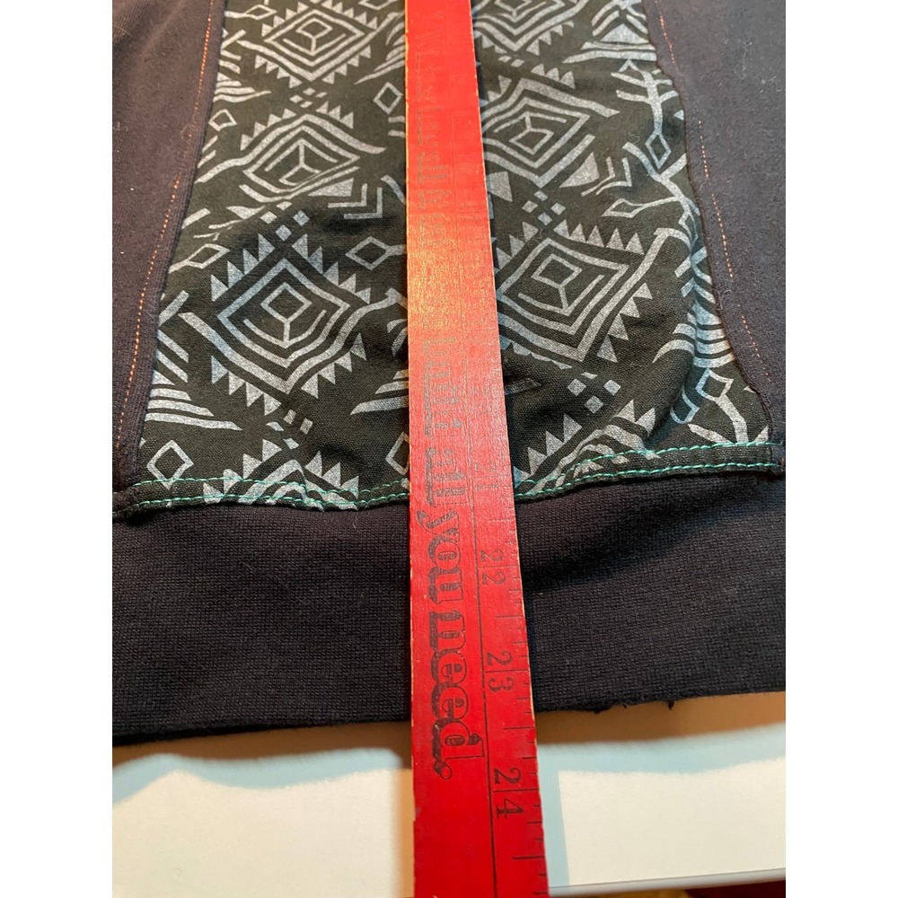 Cruel Girl Southwest Aztec Print Full Zip Hoodie Black Teal Orange Women Small - Picture 15 of 16